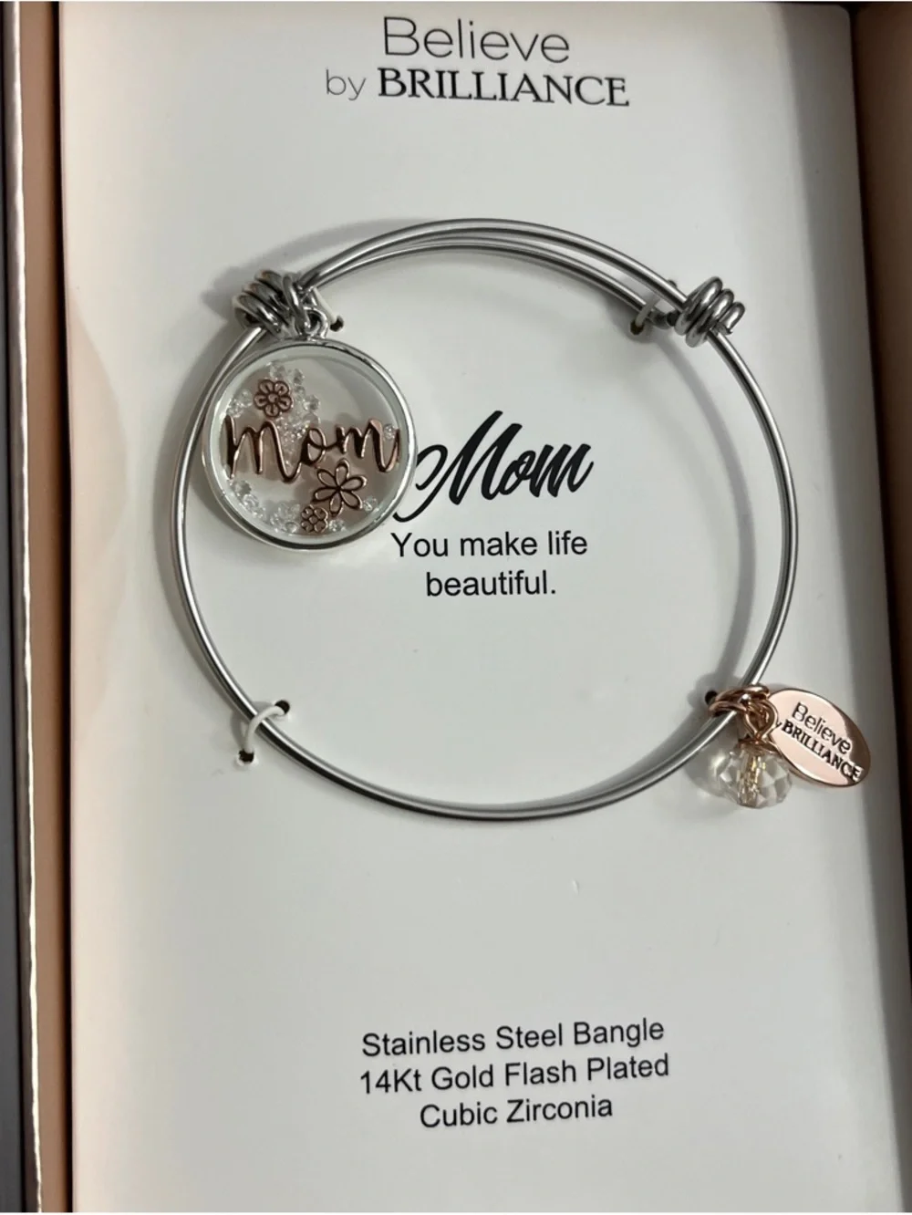 Mothers Day Mom Bracelet Bangle Jewelry Present Gift nwt‎ 9